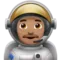 Man Astronaut: Medium Skin Tone emoji on iPhone