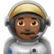 Man Astronaut: Medium-Dark Skin Tone emoji on iPhone