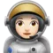 女宇航员：浅肤色 iPhone 上的表情符号 (iOS 13.3)
