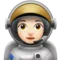 Woman Astronaut: Light Skin Tone emoji on iPhone