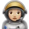 Woman Astronaut: Medium-Light Skin Tone emoji on Apple iOS 15.4