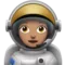 Woman Astronaut: Medium Skin Tone emoji on iPhone