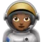 Woman Astronaut: Medium-Dark Skin Tone emoji on iPhone