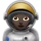 Woman Astronaut: Dark Skin Tone emoji on Apple iOS 10.3