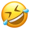 Rotolando sul pavimento dalle risate emoji su Apple iOS 17.4