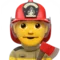 Man Firefighter emoji on Apple iOS 10.3