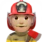 Man Firefighter: Medium-Light Skin Tone emoji on iPhone