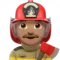 Manlig brandman: Mellanfärgad hudton emoji på iPhone (iOS 12.2)
