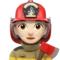 Woman Firefighter: Light Skin Tone emoji on iPhone (iOS 12.1)