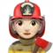 Woman Firefighter: Light Skin Tone emoji on iPhone
