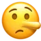 Lying Face emoji on iPhone
