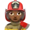 Woman Firefighter: Medium-Dark Skin Tone emoji on iPhone