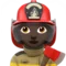 Woman Firefighter: Dark Skin Tone emoji on Apple iOS 13.3