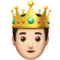 Prince: Light Skin Tone emoji on iPhone (iOS 14.6)