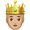 Prince: Medium-Light Skin Tone emoji on iPhone (iOS 12.1)