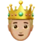 Prince: Medium-Light Skin Tone emoji on iPhone