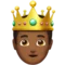 Prins: Mellanmörk hudton emoji på iPhone (iOS 11.2)