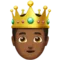 Prince: Μέτριος-Σκούρος Τόνος Δέρματος emoji στο iPhone (iOS 17.4)