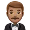 Άτομο με σμόκιν: Μεσαίος τόνος δέρματος emoji στο iPhone (iOS 11.1)
