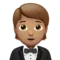 Άτομο με σμόκιν: Μεσαίος τόνος δέρματος emoji στο iPhone (iOS 15.4)