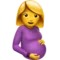 Pregnant Woman emoji on iPhone
