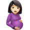 Wanita Hamil: Warna Kulit Cerah emoji di iPhone (iOS 14.5)