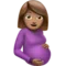 Pregnant Woman: Medium Skin Tone emoji on Apple iOS 10.3