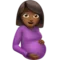 Pregnant Woman: Medium-Dark Skin Tone emoji on iPhone