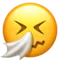 Sneezing Face emoji on Apple iOS 12.1
