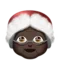 Mrs. Claus: Dark Skin Tone emoji on iPhone