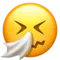 Sneezing Face emoji on iPhone