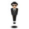 Person in Suit Levitating: Light Skin Tone emoji on iPhone (iOS 14.6)