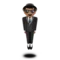 Person in Suit Levitating: Medium Skin Tone emoji on iPhone