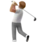Person Golfing: Medium Skin Tone emoji on iPhone