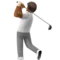 Person Golfing: Medium-Dark Skin Tone emoji on iPhone