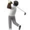 Person Golfing: Dark Skin Tone emoji on Apple iOS 13.2