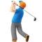 Hombre jugando al golf: tono de piel claro emoji en Apple iOS 11.2