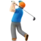 Man Golfing: Light Skin Tone emoji on iPhone