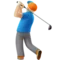 Man Golfing: Medium-Light Skin Tone emoji on iPhone (iOS 13.1)