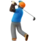 Man Golfing: Dark Skin Tone emoji on iPhone