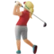 Woman Golfing: Medium-Light Skin Tone emoji on iPhone (iOS 12.1)