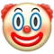 Clown Face emoji on iPhone