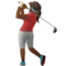 ️ Woman Golfing: Medium-Dark Skin Tone emoji on Apple iOS 17.4