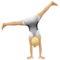 Person Cartwheeling: Medium-Light Skin Tone emoji on iPhone