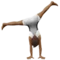 Person Cartwheeling: Medium-Dark Skin Tone emoji on iPhone