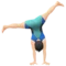 Man Cartwheeling: Light Skin Tone emoji on iPhone