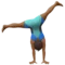 Man Cartwheeling: Medium-Dark Skin Tone emoji on iPhone (iOS 12.1)