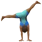 Man Cartwheeling: Medium-Dark Skin Tone emoji on iPhone