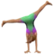 Woman Cartwheeling: Medium Skin Tone emoji on iPhone