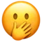 Face with Hand Over Mouth emoji on iPhone (iOS 12.1)